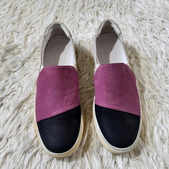 Chocolat Blu Noor Leather Purple Black Sneakers Size EU 38 / US 7.5 - Picture 2 of 9